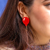 Balloons Drop Earrings – Red  -  Erstwilder Essentials  -  Quirky Resin and Enamel Accessories
