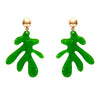 Coral Ripple Drop Earrings - Green  -  Erstwilder Essentials  -  Quirky Resin and Enamel Accessories