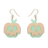 Poison Apple Drop Earrings - Glow in the Dark and Gold  -  Erstwilder Essentials  -  Quirky Resin and Enamel Accessories