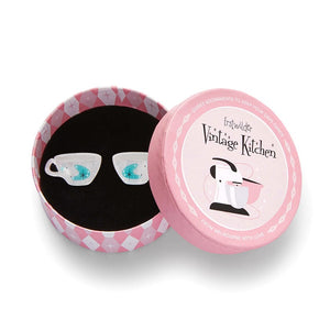 Tea and Sympathy Stud Earrings  -  Erstwilder  -  Quirky Resin and Enamel Accessories