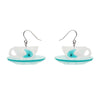 Tea and Sympathy Drop Earrings  -  Erstwilder  -  Quirky Resin and Enamel Accessories