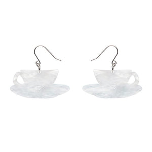 Tea and Sympathy Drop Earrings  -  Erstwilder  -  Quirky Resin and Enamel Accessories