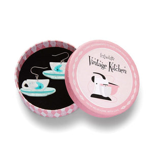 Tea and Sympathy Drop Earrings  -  Erstwilder  -  Quirky Resin and Enamel Accessories