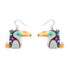 Tara The Toucan Drop Earrings  -  Erstwilder  -  Quirky Resin and Enamel Accessories