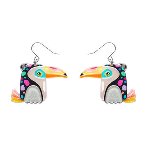 Tara The Toucan Drop Earrings  -  Erstwilder  -  Quirky Resin and Enamel Accessories