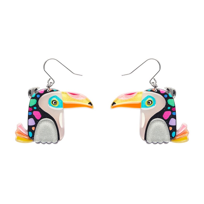 Tara The Toucan Drop Earrings  -  Erstwilder  -  Quirky Resin and Enamel Accessories