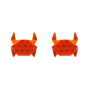 The Good Crab Stud Earrings  -  Erstwilder  -  Quirky Resin and Enamel Accessories