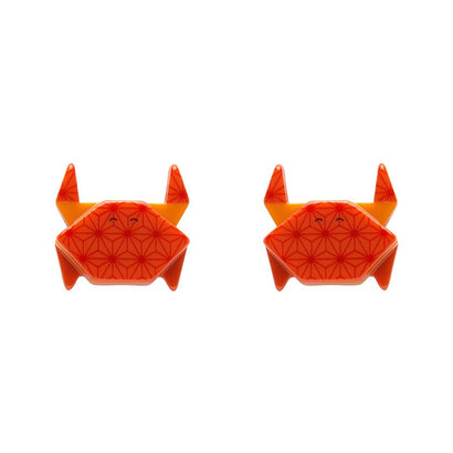 The Good Crab Stud Earrings  -  Erstwilder  -  Quirky Resin and Enamel Accessories