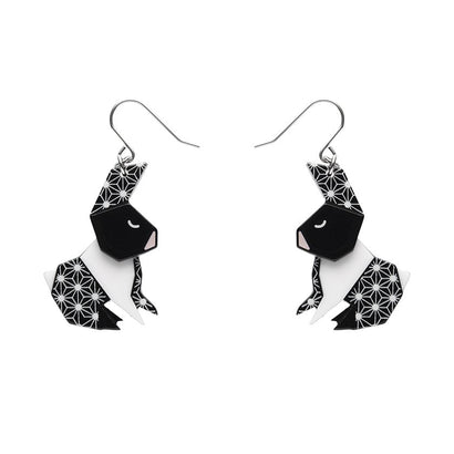 Cuddle Bunny Drop Earrings  -  Erstwilder  -  Quirky Resin and Enamel Accessories