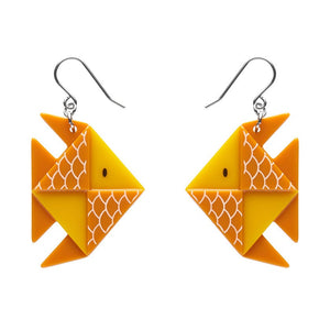 The Memorable Goldfish Drop Earrings  -  Erstwilder  -  Quirky Resin and Enamel Accessories