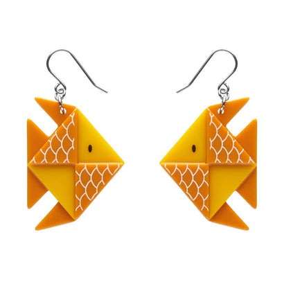 The Memorable Goldfish Drop Earrings  -  Erstwilder  -  Quirky Resin and Enamel Accessories