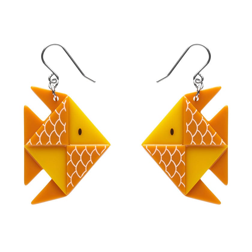 The Memorable Goldfish Drop Earrings  -  Erstwilder  -  Quirky Resin and Enamel Accessories