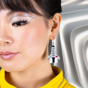Mission To The Moon Drop Earrings  -  Erstwilder  -  Quirky Resin and Enamel Accessories
