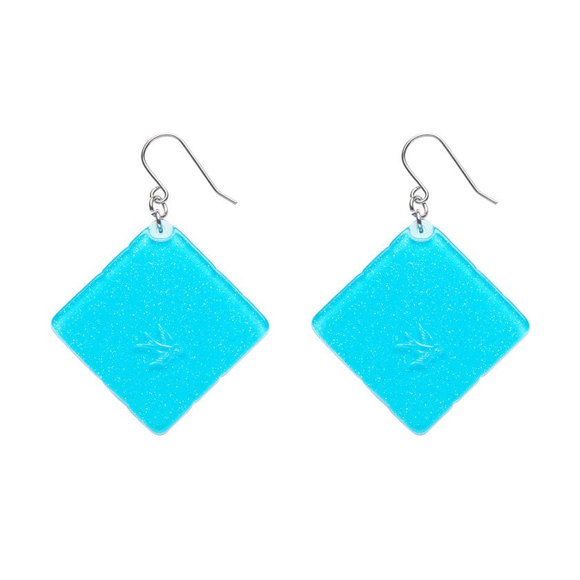 Cosy Comfort Earrings - Blue  -  Erstwilder  -  Quirky Resin and Enamel Accessories