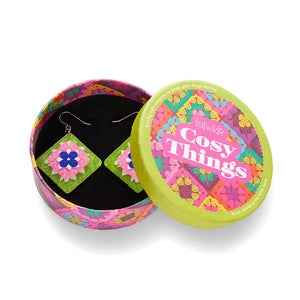 Cosy Comfort Earrings - Green  -  Erstwilder  -  Quirky Resin and Enamel Accessories