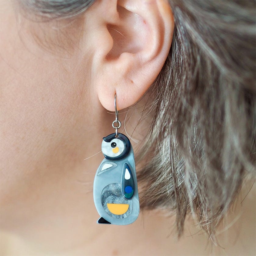 The Promising Penguin Drop Earrings  -  Erstwilder  -  Quirky Resin and Enamel Accessories