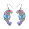 The Dutiful Dugong Drop Earrings  -  Erstwilder  -  Quirky Resin and Enamel Accessories