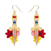 Double-Edged Delight Drop Earrings  -  Erstwilder  -  Quirky Resin and Enamel Accessories