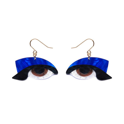 Hypnotic Gaze Drop Earrings  -  Erstwilder  -  Quirky Resin and Enamel Accessories