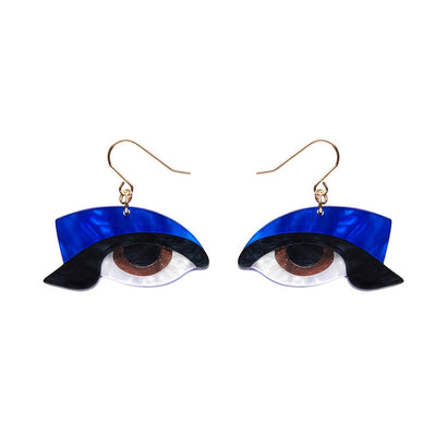 Hypnotic Gaze Drop Earrings  -  Erstwilder  -  Quirky Resin and Enamel Accessories