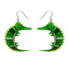 A Crocodile Named Growl Drop Earrings  -  Erstwilder  -  Quirky Resin and Enamel Accessories