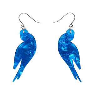 A Budgie Named Chirp Drop Earrings  -  Erstwilder  -  Quirky Resin and Enamel Accessories