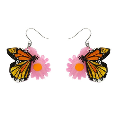 A Butterfly Named Flutter Drop Earrings  -  Erstwilder  -  Quirky Resin and Enamel Accessories