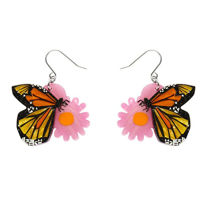 A Butterfly Named Flutter Drop Earrings  -  Erstwilder  -  Quirky Resin and Enamel Accessories