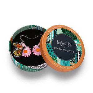 A Butterfly Named Flutter Drop Earrings  -  Erstwilder  -  Quirky Resin and Enamel Accessories