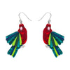 Scarlet Sovereign Earrings  -  Erstwilder  -  Quirky Resin and Enamel Accessories