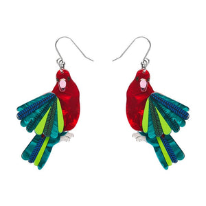 Scarlet Sovereign Earrings  -  Erstwilder  -  Quirky Resin and Enamel Accessories