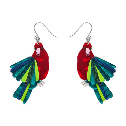 Scarlet Sovereign Earrings  -  Erstwilder  -  Quirky Resin and Enamel Accessories