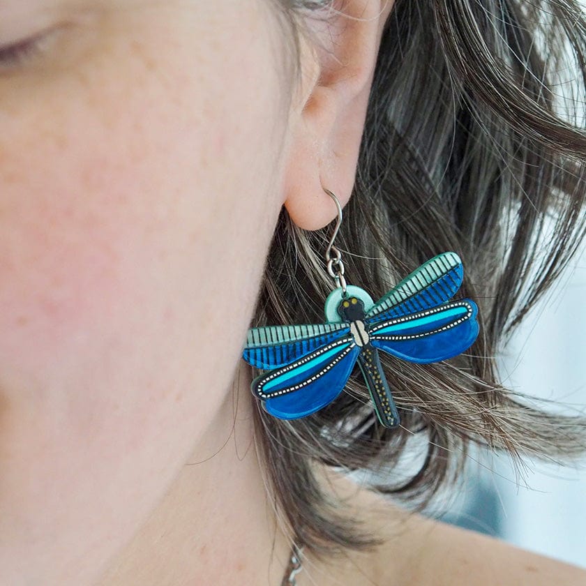 Turquoise shop dragonfly earrings