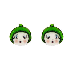 Gumnut Babies Stud Earrings  -  Erstwilder  -  Quirky Resin and Enamel Accessories