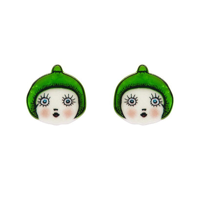 Gumnut Babies Stud Earrings  -  Erstwilder  -  Quirky Resin and Enamel Accessories