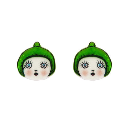 Gumnut Babies Stud Earrings  -  Erstwilder  -  Quirky Resin and Enamel Accessories