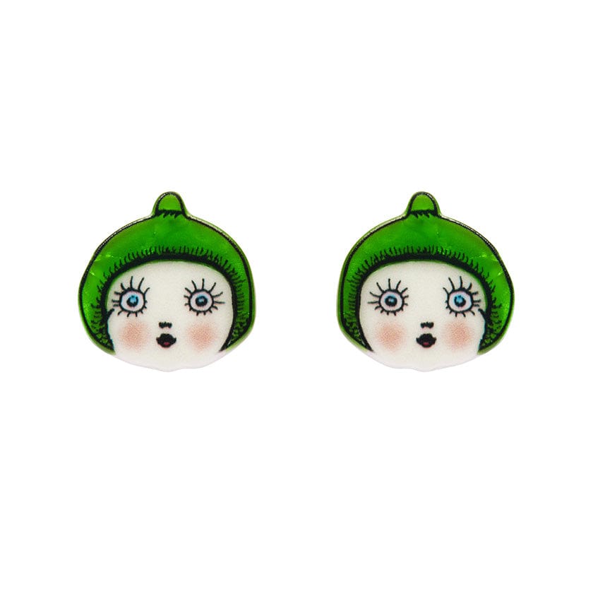 Gumnut Babies Stud Earrings  -  Erstwilder  -  Quirky Resin and Enamel Accessories