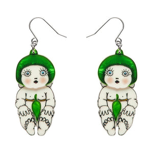 Gumnut Babies Drop Earrings  -  Erstwilder  -  Quirky Resin and Enamel Accessories