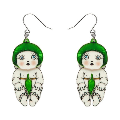 Gumnut Babies Drop Earrings  -  Erstwilder  -  Quirky Resin and Enamel Accessories