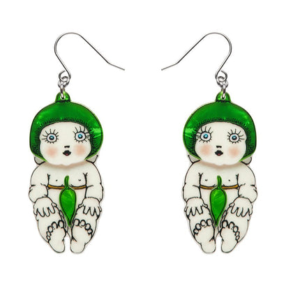 Gumnut Babies Drop Earrings  -  Erstwilder  -  Quirky Resin and Enamel Accessories