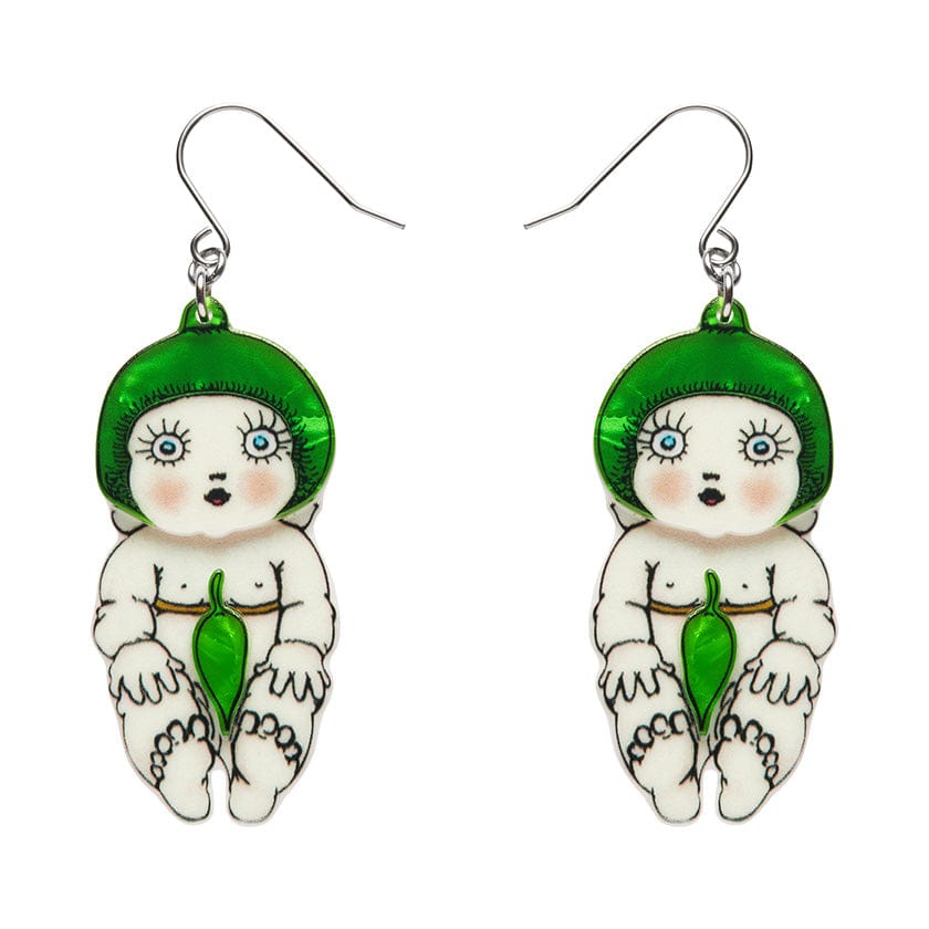 Gumnut Babies Drop Earrings  -  Erstwilder  -  Quirky Resin and Enamel Accessories