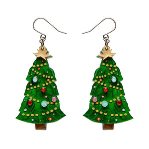Topped With Tinsel Drop Earrings  -  Erstwilder  -  Quirky Resin and Enamel Accessories