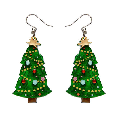 Topped With Tinsel Drop Earrings  -  Erstwilder  -  Quirky Resin and Enamel Accessories