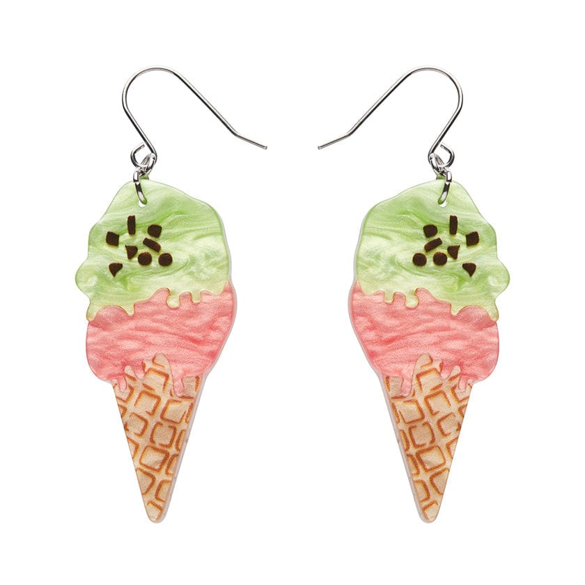 La Dolce Vita Gelato Drop Earrings  -  Erstwilder  -  Quirky Resin and Enamel Accessories