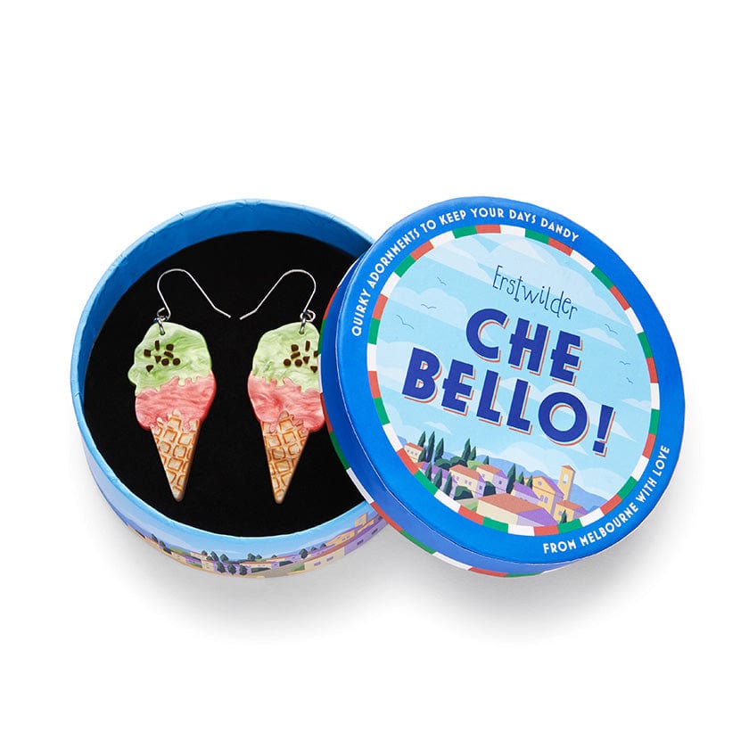 La Dolce Vita Gelato Drop Earrings  -  Erstwilder  -  Quirky Resin and Enamel Accessories