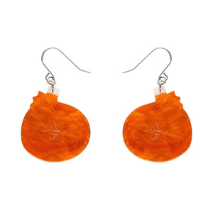 Midnight Magic Pumpkin Drop Earrings  -  Erstwilder  -  Quirky Resin and Enamel Accessories