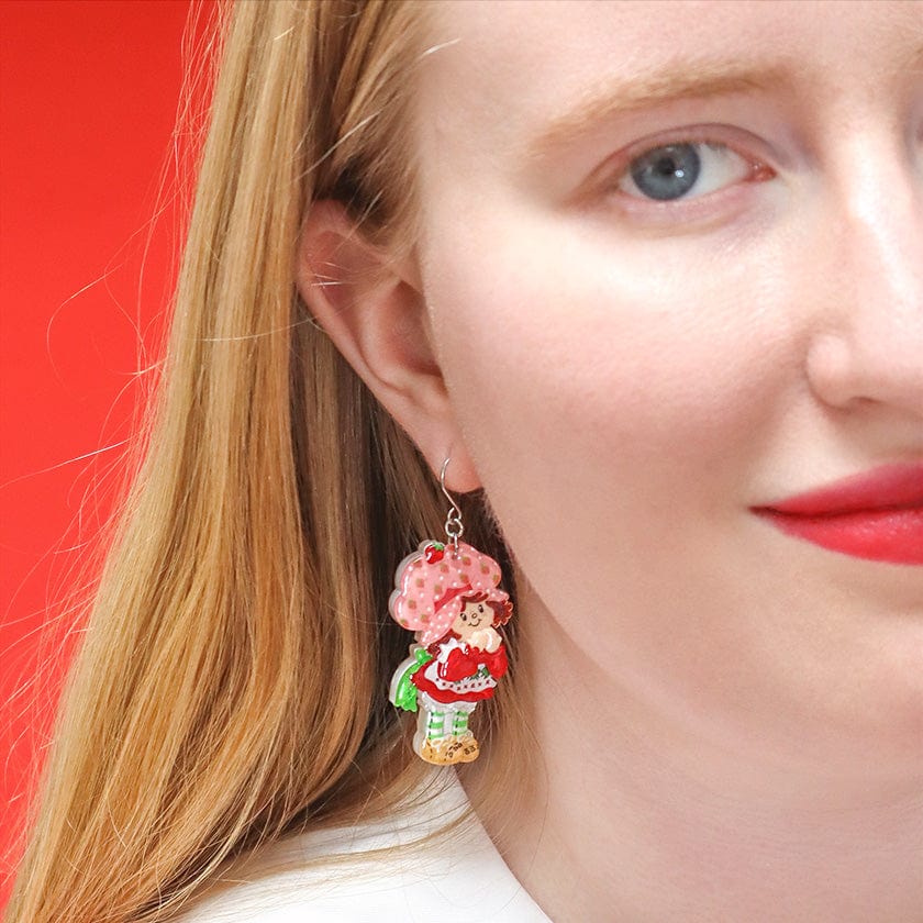 Simple Strawberry Pleasures Drop Earrings  -  Erstwilder  -  Quirky Resin and Enamel Accessories