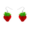 Darling Strawberry Drop Earrings  -  Erstwilder  -  Quirky Resin and Enamel Accessories