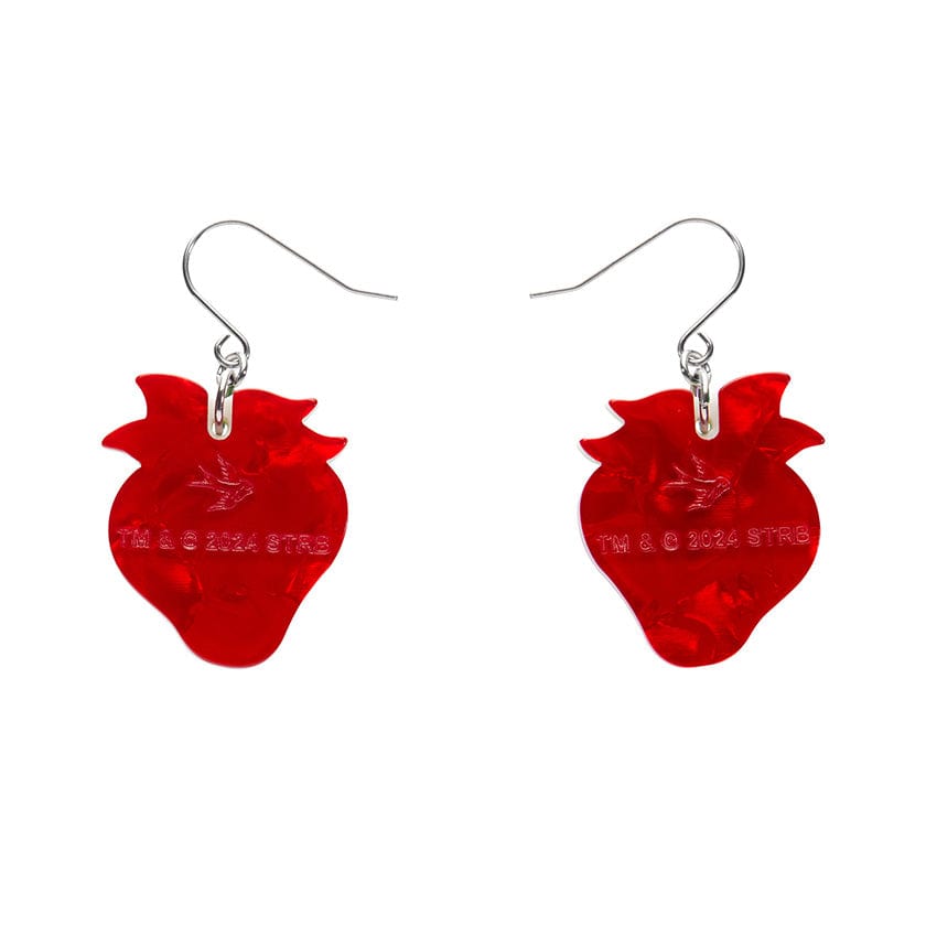 Darling Strawberry Drop Earrings  -  Erstwilder  -  Quirky Resin and Enamel Accessories
