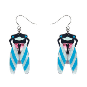 Deco Cicada Drop Earrings  -  Erstwilder  -  Quirky Resin and Enamel Accessories
